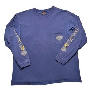 Vintage Y2K Harley Davidson tribal Long Sleeve Shirt Men's XXL USA - Y2K - Retro